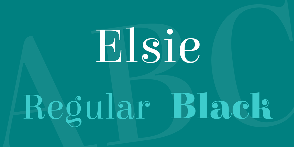Przykładowa czcionka Elsie #1
