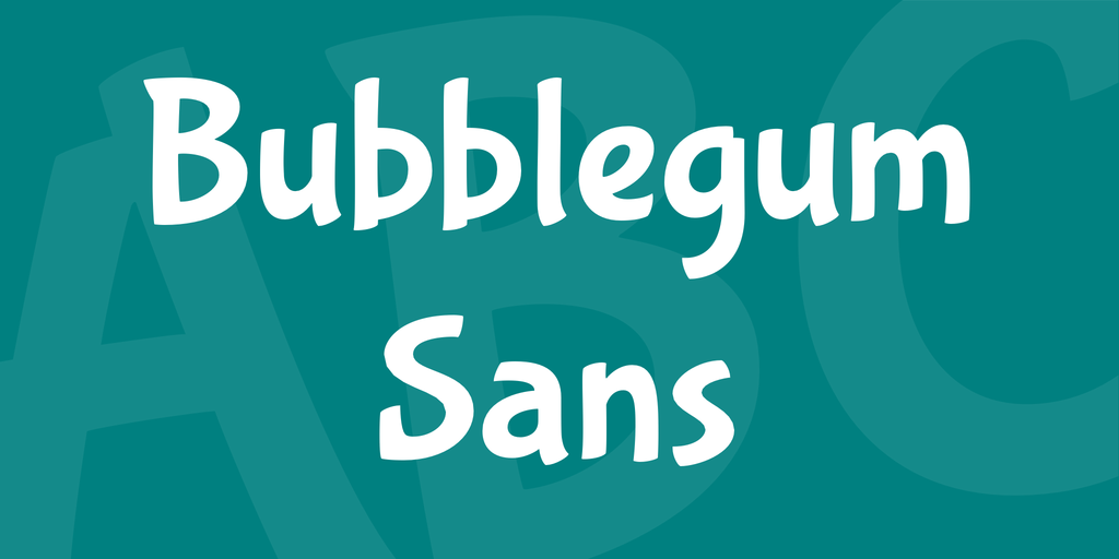 Przykładowa czcionka Bubblegum Sans #1