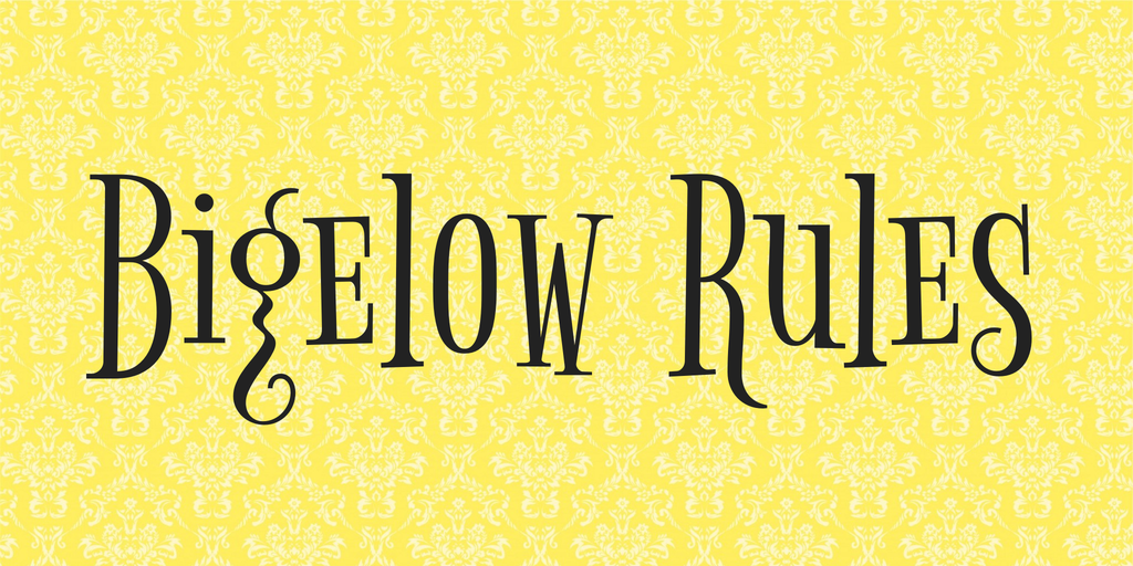 Przykładowa czcionka Bigelow Rules #1