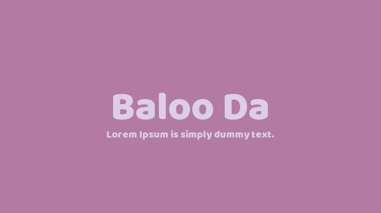 Przykładowa czcionka Baloo Da #1
