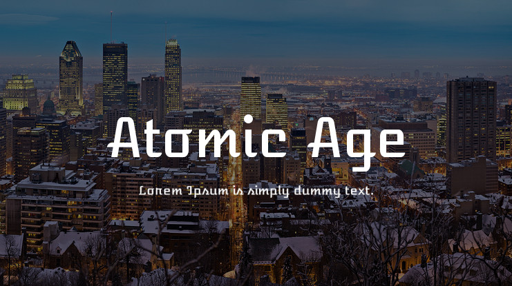 Przykładowa czcionka Atomic Age #1