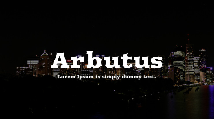 Przykładowa czcionka Arbutus #1