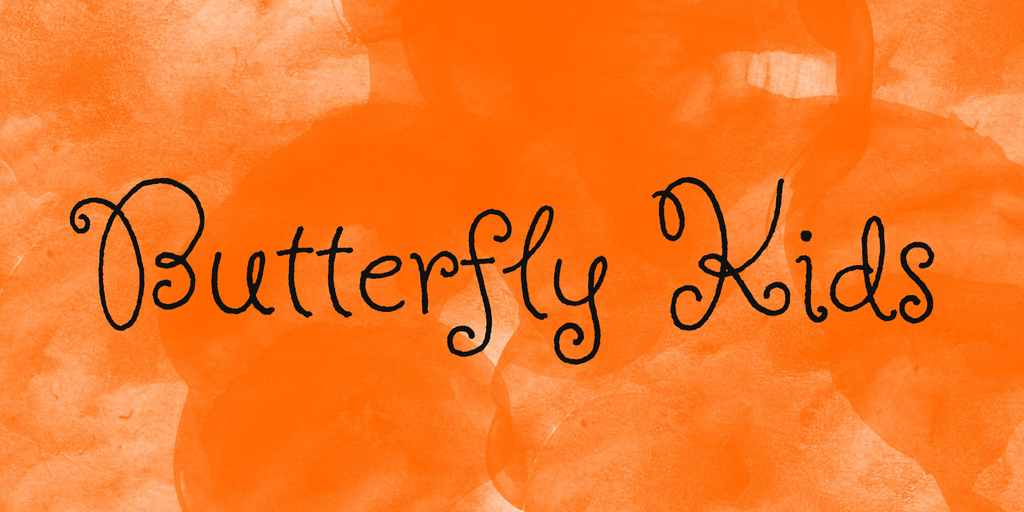Przykładowa czcionka Butterfly Kids #1