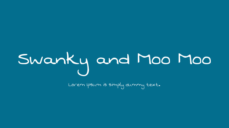 Przykładowa czcionka Swanky and Moo Moo #1