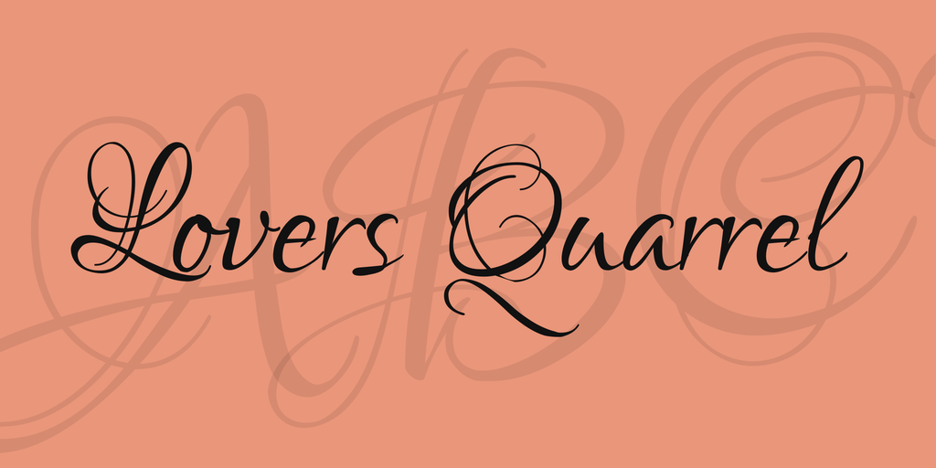 Przykładowa czcionka Lovers Quarrel #1