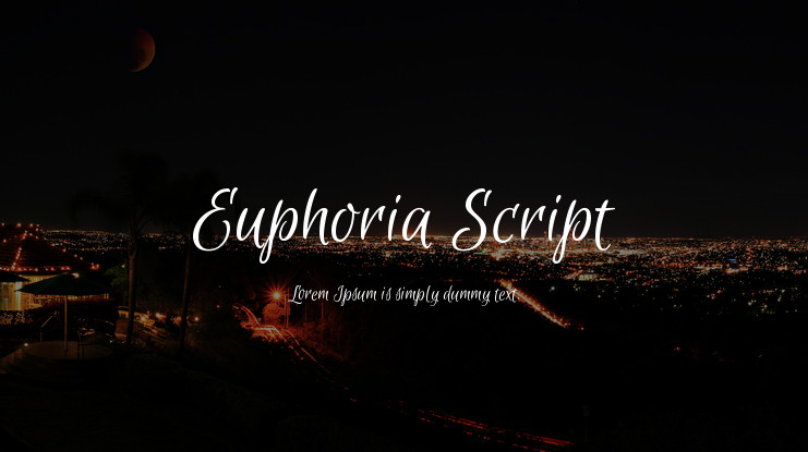 Przykładowa czcionka Euphoria Script #1