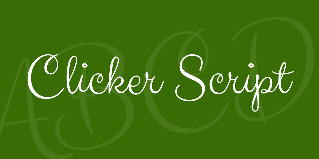 Przykładowa czcionka Clicker Script #1