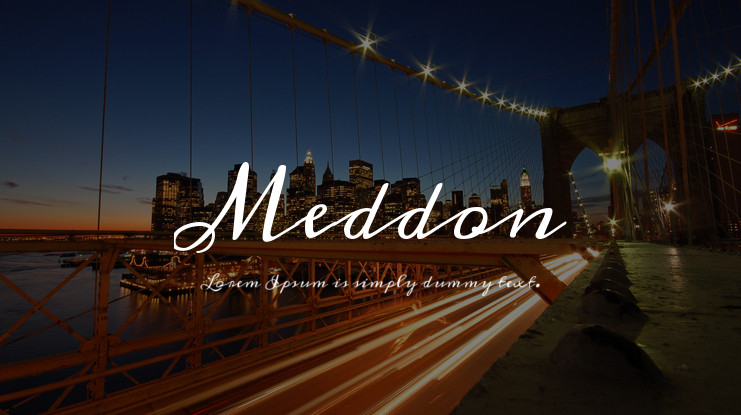 Przykładowa czcionka Meddon #1