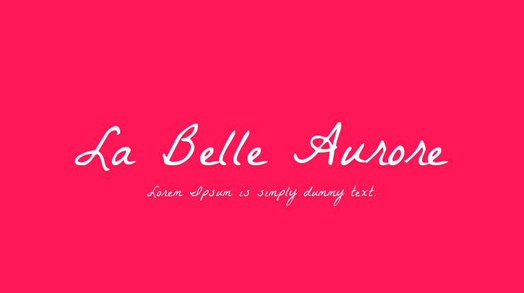 Przykładowa czcionka La Belle Aurore #1