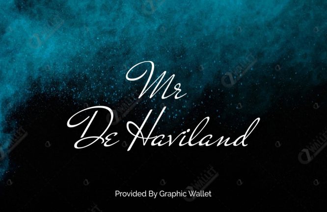 Przykładowa czcionka Mr De Haviland #1