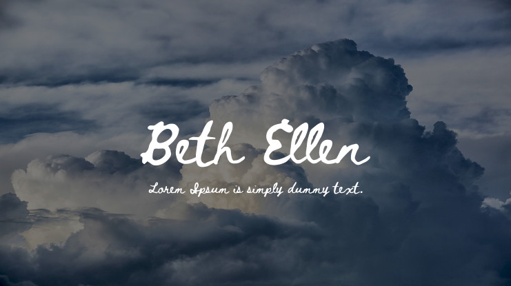 Przykładowa czcionka Beth Ellen #1