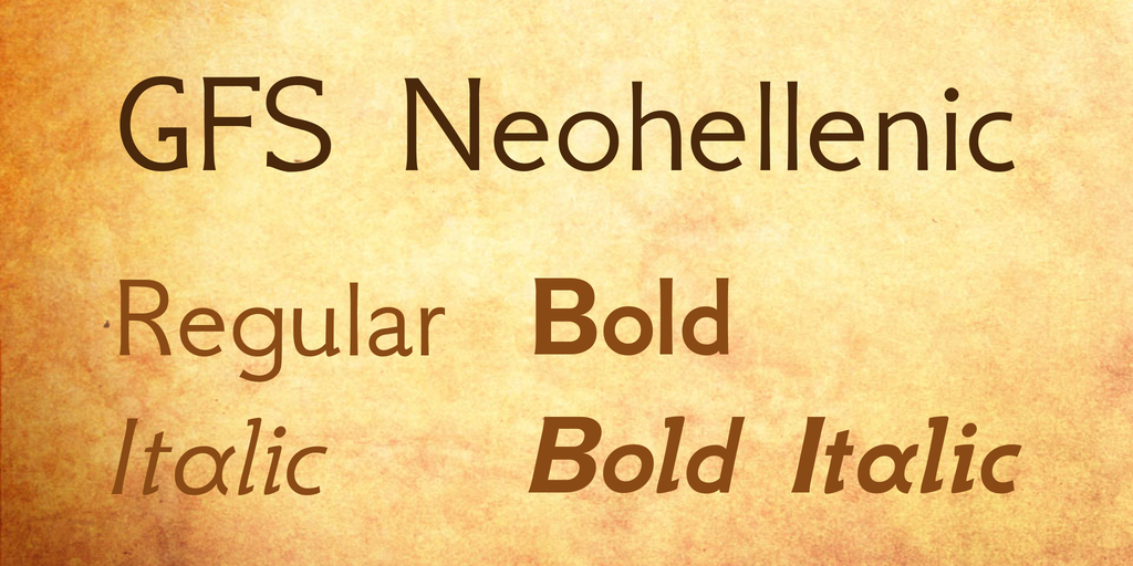 Przykładowa czcionka GFS Neohellenic #1