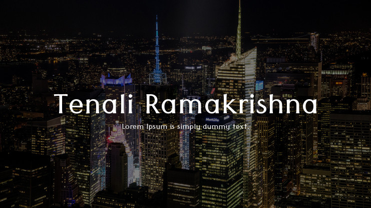 Przykładowa czcionka Tenali Ramakrishna #1