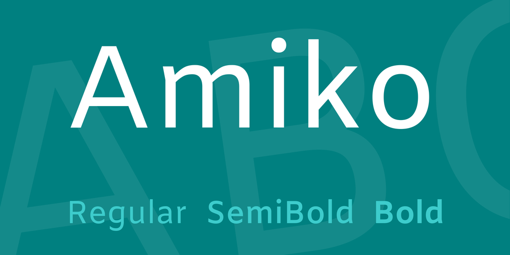 Przykładowa czcionka Amiko #1