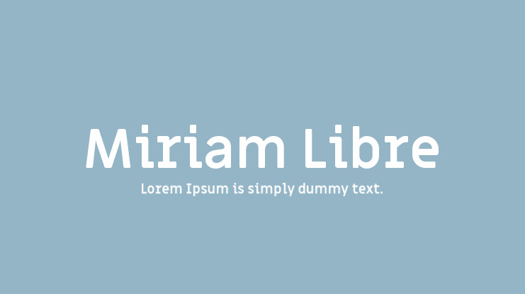 Przykładowa czcionka Miriam Libre #1