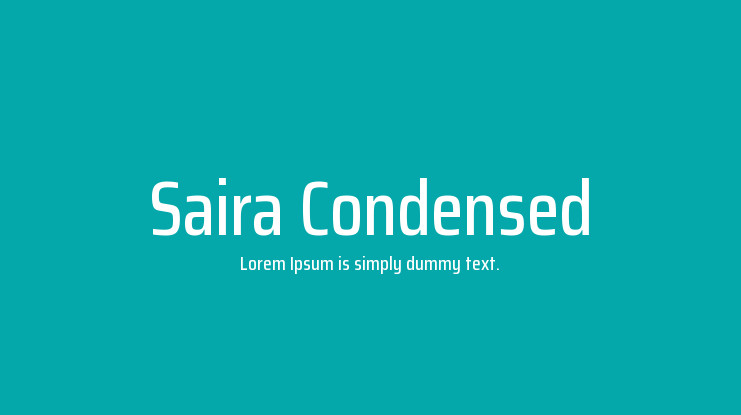 Przykładowa czcionka Saira Condensed #1