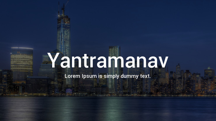 Przykładowa czcionka Yantramanav #1