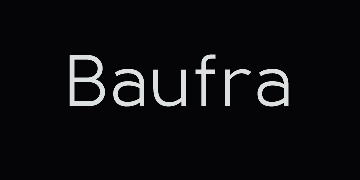 Przykładowa czcionka Baufra #1