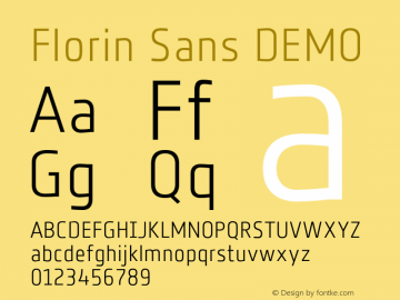 Przykładowa czcionka Florin Sans #1