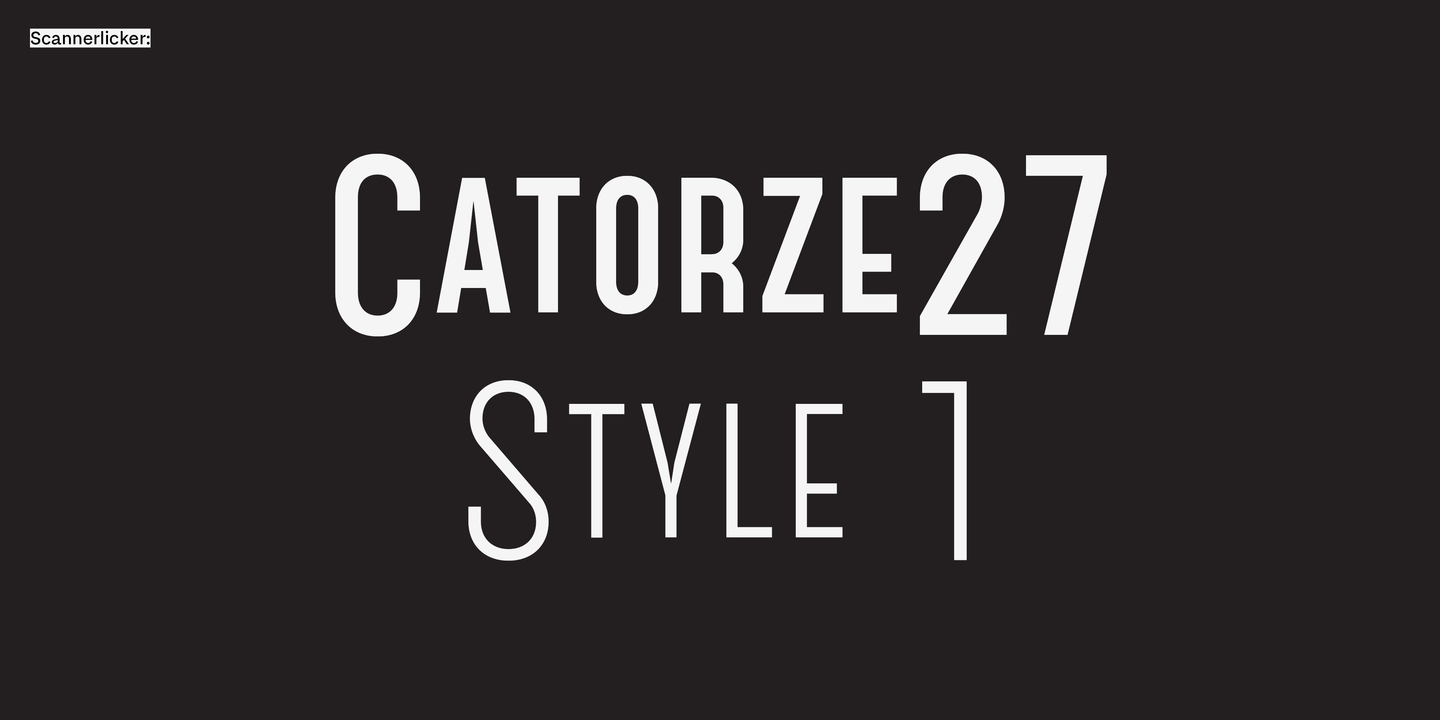 Przykładowa czcionka Catorze27 Style1 #1