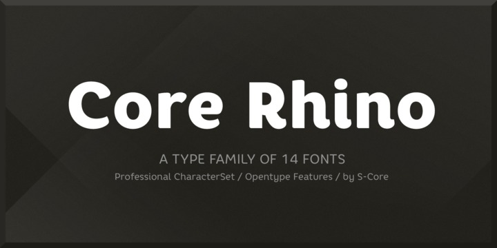 Przykładowa czcionka Core Rhino #1