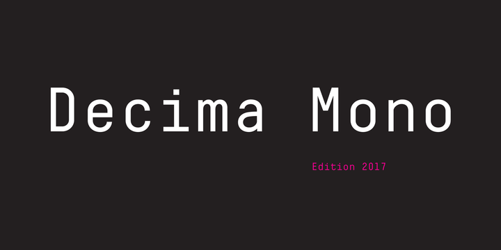 Przykładowa czcionka Decima Mono X #1