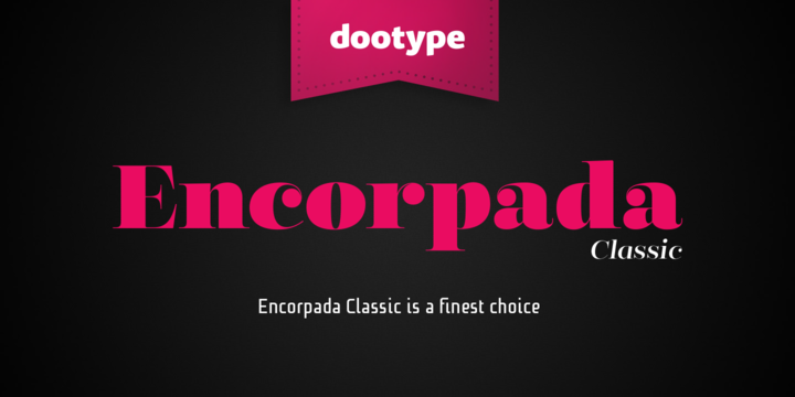 Przykładowa czcionka Encorpada Classic #1