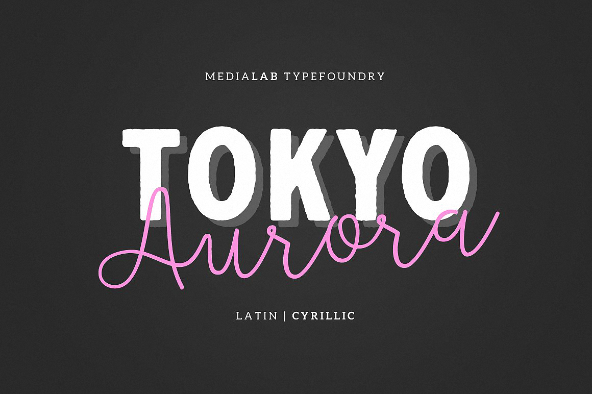 Przykładowa czcionka ML Tokyo Aurora #1