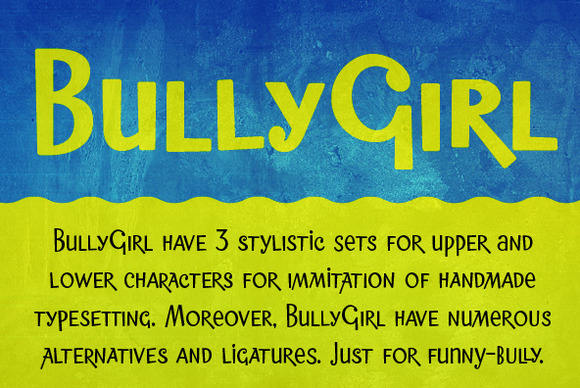 Przykładowa czcionka BullyGirl #1