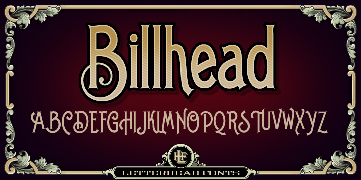 Przykładowa czcionka LHF Billhead #1