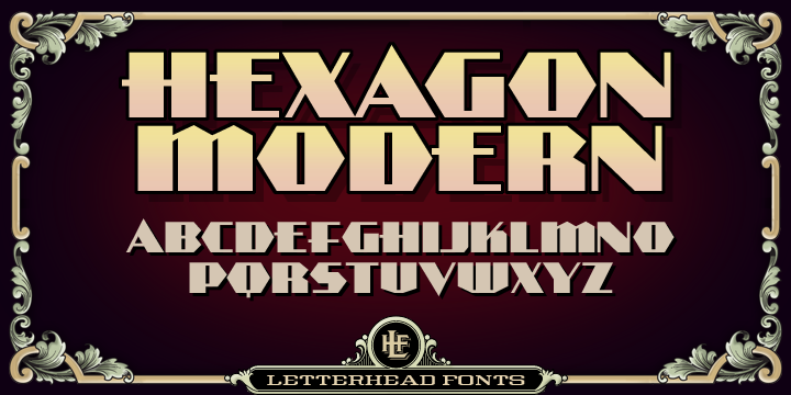 Przykładowa czcionka LHF Hexagon Modern #1