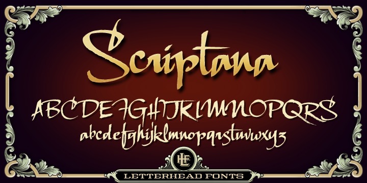 Przykładowa czcionka LHF Scriptana #1