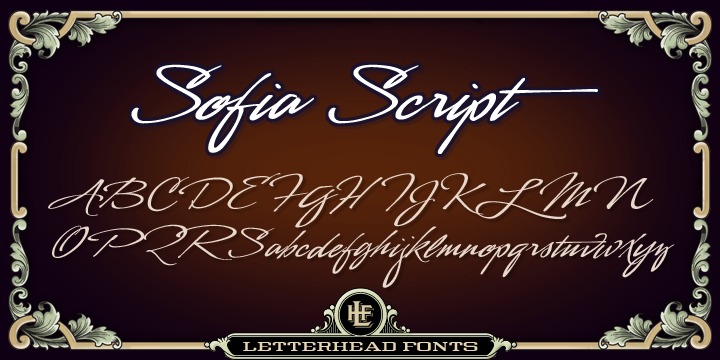 Przykładowa czcionka LHF Sofia Script #1