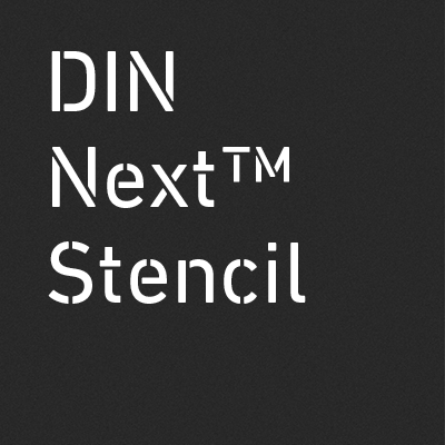 Przykładowa czcionka DIN Next Stencil #1