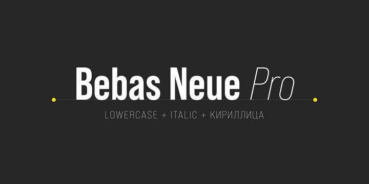 Przykładowa czcionka Bebas Neue Pro #1