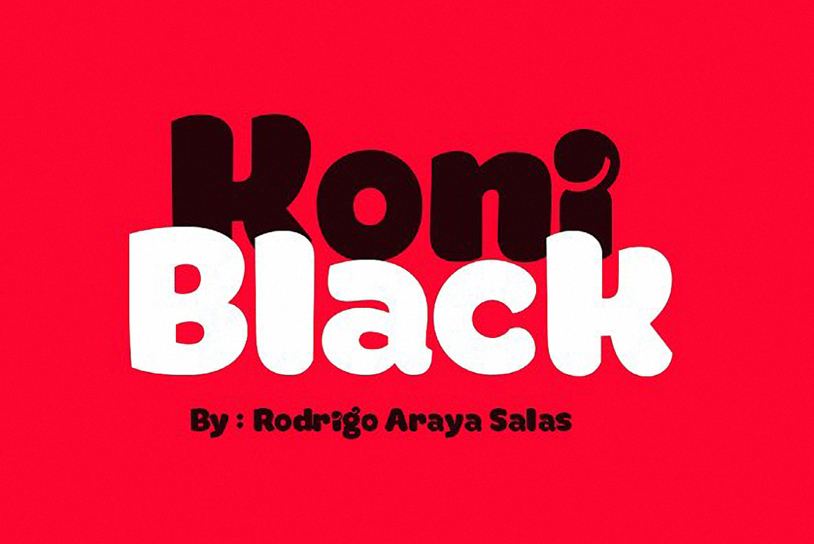 Przykładowa czcionka Koni Black #1