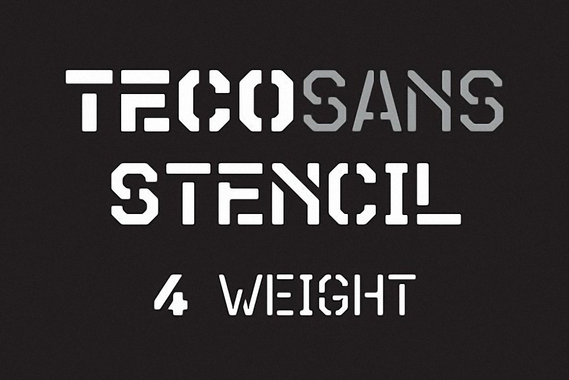Przykładowa czcionka Teco Sans Stencil #1