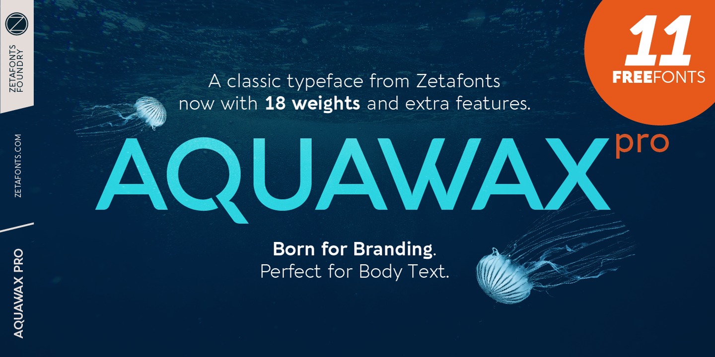 Przykładowa czcionka Aquawax Pro #1