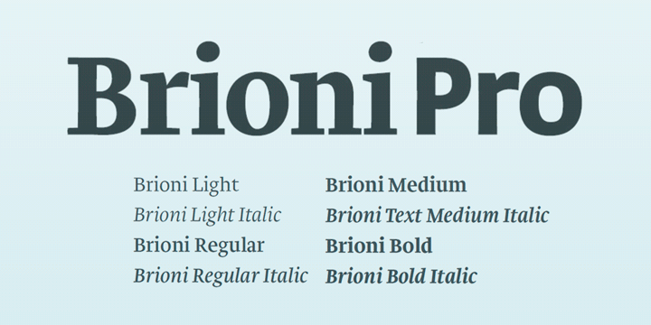 Przykładowa czcionka Brioni Sans Pro #1