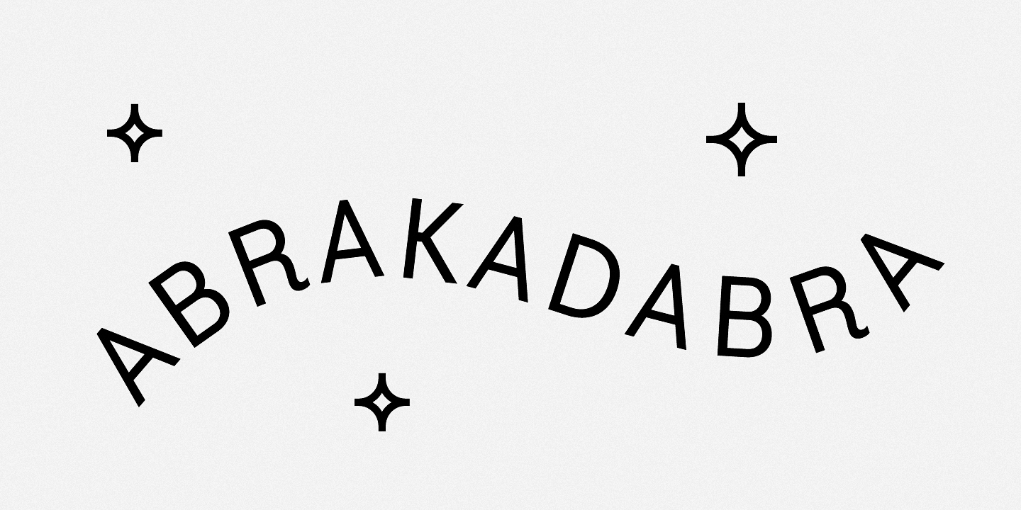 Przykładowa czcionka Abrakadabra #1