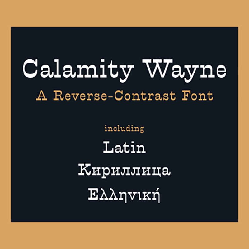 Przykładowa czcionka Calamity Wayne #1
