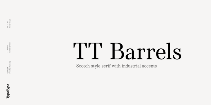 Przykładowa czcionka TT Barrels #1