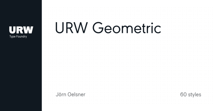 Przykładowa czcionka URW Geometric #1
