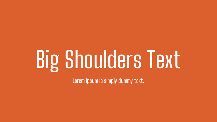 Przykładowa czcionka Big Shoulders Text #1