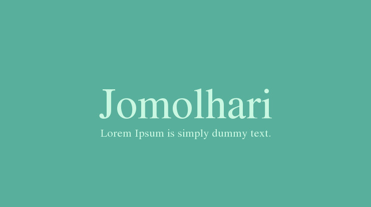 Przykładowa czcionka Jomolhari #1