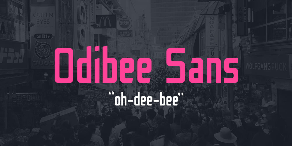 Przykładowa czcionka Odibee Sans #1