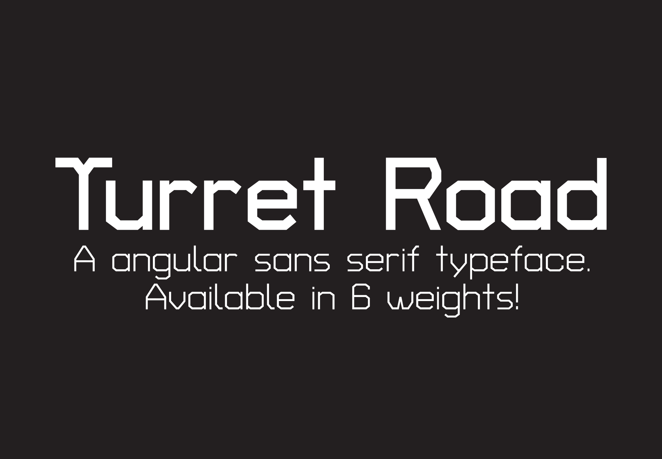 Przykładowa czcionka Turret Road #1