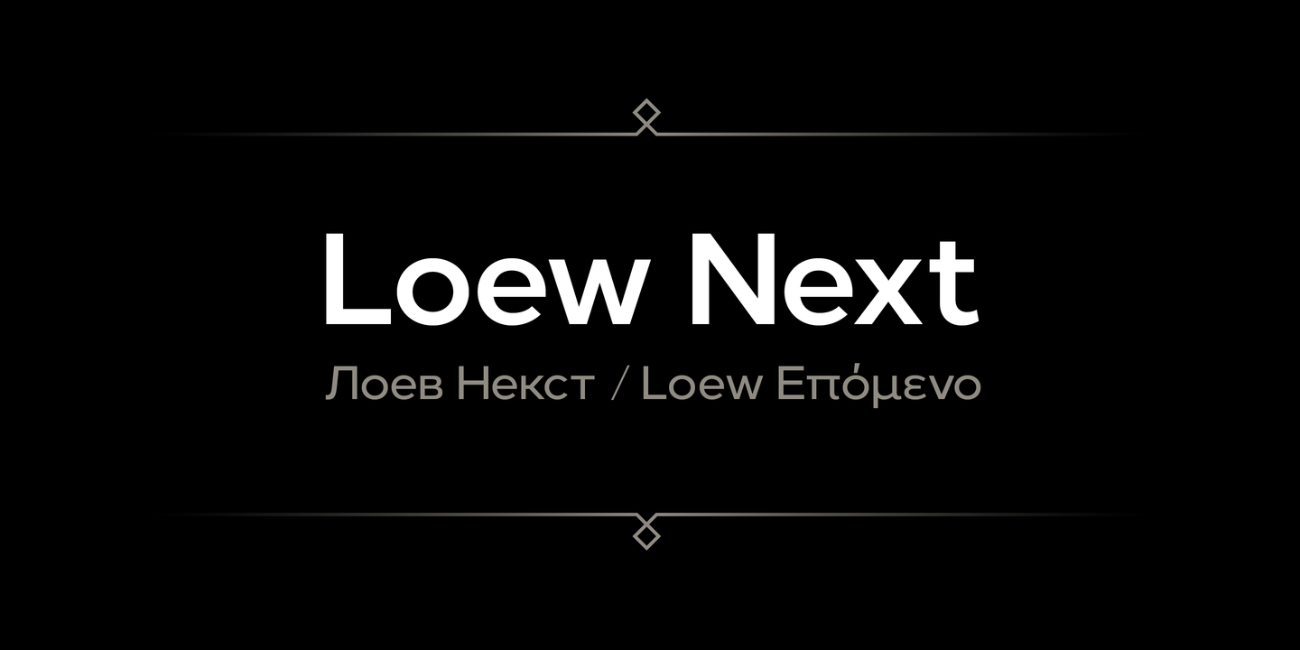 Przykładowa czcionka Loew Next #1