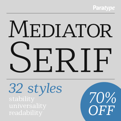 Przykładowa czcionka Mediator Serif #1