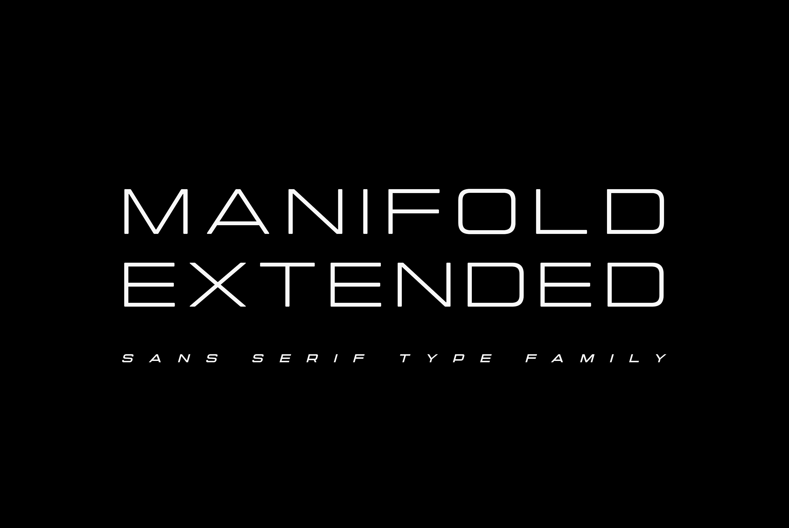 Przykładowa czcionka Manifold Extended #1